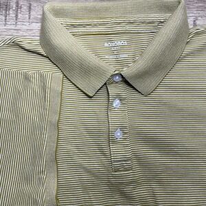 Bonobos Casual Short Sleeve Slim Fit Striped Polo Shirt Men XL Yellow Cotton EUC
